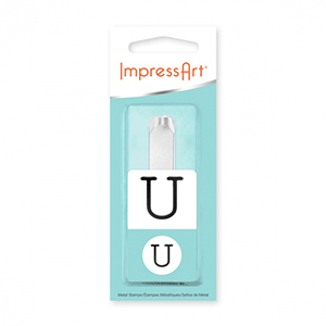 ImpressArt slagletter Monogram hoofdletter U 10mm Zilver