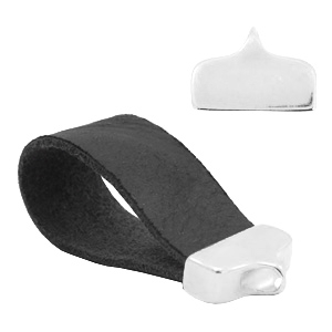 Eindkapjes DQ metaal &Oslash;20x5mm met oog Antiek zilver (nikkelvrij)