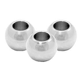 Roestvrij stalen (RVS) Stainless steel kralen 6mm Zilver
