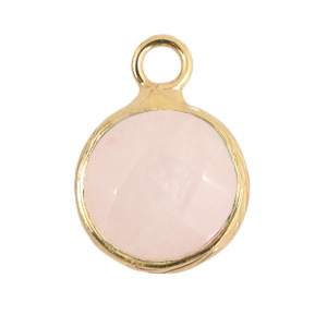 Natuursteen hangers 10mm Icy pink-gold