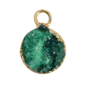 Natuursteen hangers 10mm Eden green-gold