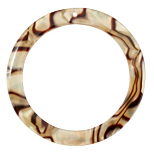 Resin hangers rond 35mm Incense beige pearl