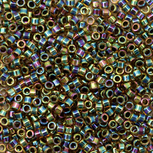 Miyuki kralen delica's 11/0 Blue lined AB light topaz DB-89