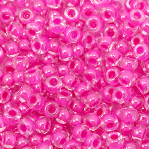 Miyuki rocailles 8/0 Fuchsia lined crystal 8-209