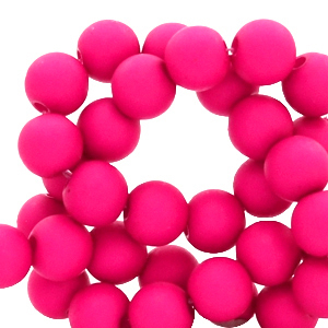 6 mm acryl kralen Pink blast