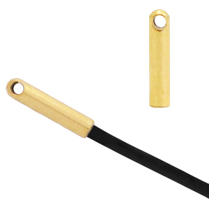 Roestvrij stalen (RVS) Stainless steel onderdelen eindkap &Oslash;1mm Goud