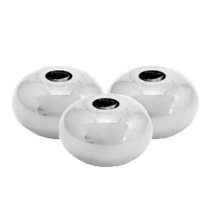 Roestvrij stalen (RVS) Stainless steel kralen 8mm Zilver