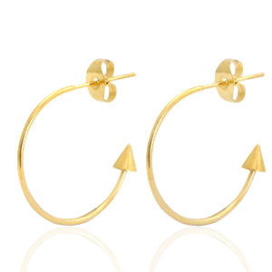 Roestvrij stalen (RVS) Stainless steel oorbellen creolen Goud