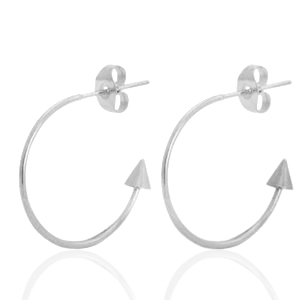 Roestvrij stalen (RVS) Stainless steel oorbellen creolen Zilver