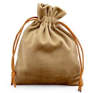 Sieraad zakje velvet Brown