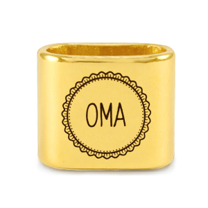 Schuivers DQ metaal "OMA" Mix & Match Goud (nikkelvrij)