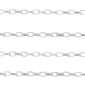 Roestvrij stalen (RVS) Stainless steel onderdelen jasseron Venetiaanse schakel Zilver