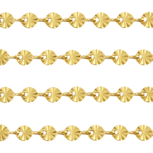 Roestvrij stalen (RVS) Stainless steel onderdelen jasseron ronde schakels Goud