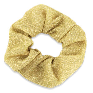 Scrunchies haarelastiek glitter Gold