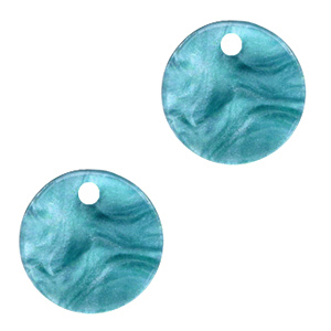 Resin hangers rond 12mm Blue atoll