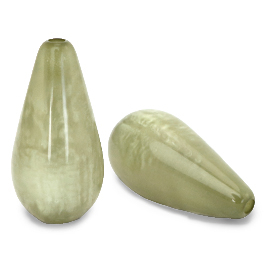 Polaris Elements kralen druppel vorm Mosso shiny Basil green