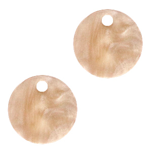 Resin hangers rond 12mm Beige brown