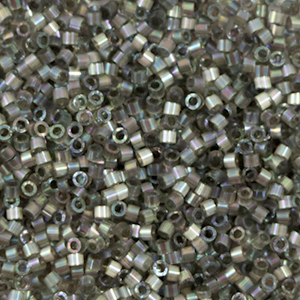 Miyuki kralen delica's 11/0 Silk inside dyed rustic gray ab DB-1872