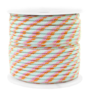 Maritiem koord 2mm Turquoise-pink