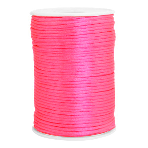 Satijn draad 2.5mm Neon pink