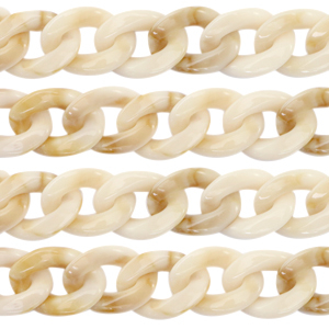 Acrylic chain 22mm Beige