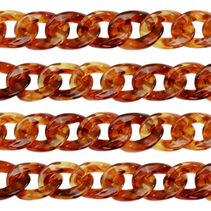 Acrylic chain 19mm Topaz brown