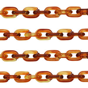 Acrylic chain 15mm Topaz brown
