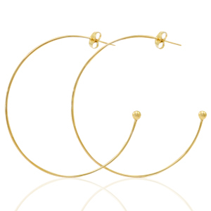 Roestvrij stalen (RVS) Stainless steel oorbellen / oorstekers creolen Goud