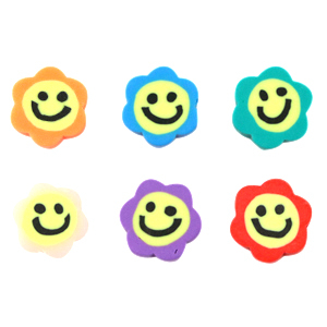 Polymeer kralen bloem smiley Multicolour