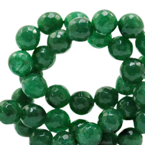 8 mm natuursteen kralen Jade facet geslepen Agata green