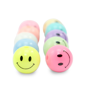 8 mm acryl kralen smiley Multicolour