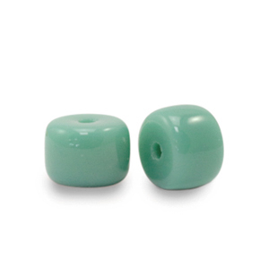 6 mm rondellen glaskralen Malachite green