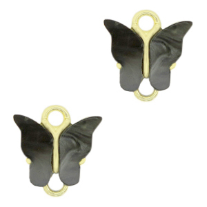 Resin hangers tussenstuk vlinder Gold-anthracite