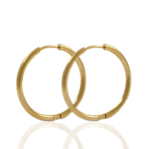 Roestvrij stalen (RVS) Stainless steel oorbellen creolen 24mm Goud