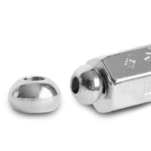 C.U.S&reg; sieraden message beads eindkap Zilver (nikkelvrij)