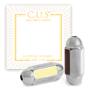 C.U.S&reg; sieraden message beads "amour" Zilver (nikkelvrij)