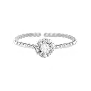 Musthave ringen enamel Crystal-silver