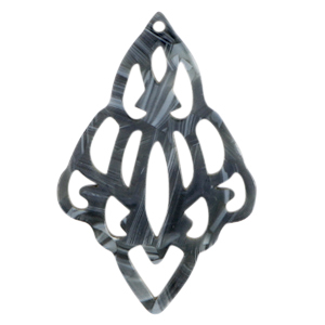 Resin hangers barok diamant Jeans blue