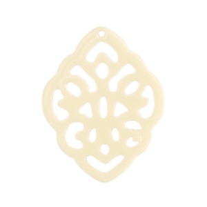 Resin hangers barok ruit Off white