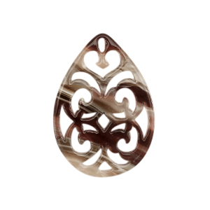 Resin hangers barok druppel Mixed brown