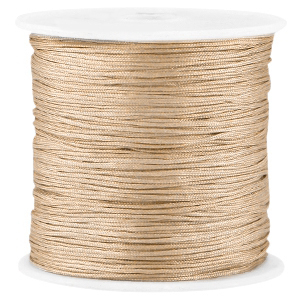 Macram&eacute; satijndraad 0.8mm Beige brown