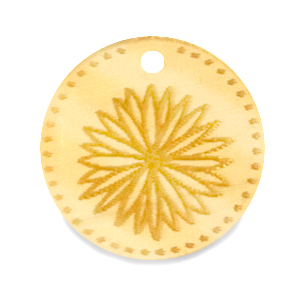 Plexx bedels 20mm Birth flower September-Aster Gold