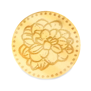 Plexx cabochons 20mm Birth flower October-Marigold Gold