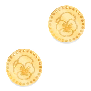 Plexx cabochons 12mm Birth flower February-Violet Gold