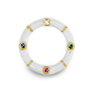 Brass TQ metaal bedels tussenstuk zirkonia Gold-white