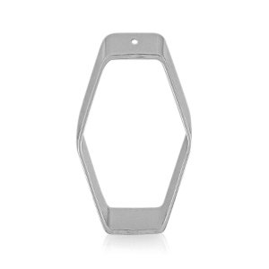 Bedels DQ metaal hexagon Antiek zilver (nikkelvrij)