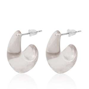 Trendy oorbellen creolen Taupe