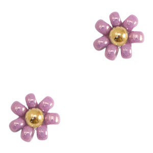 Miyuki kralen bloemen 8mm Purple-gold