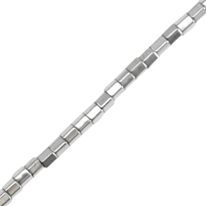 Hematite kralen tube 2mm Silver