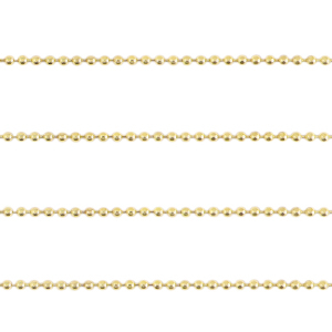 Onderdelen DQ metaal ball chain facet 2mm Goud (nikkelvrij)